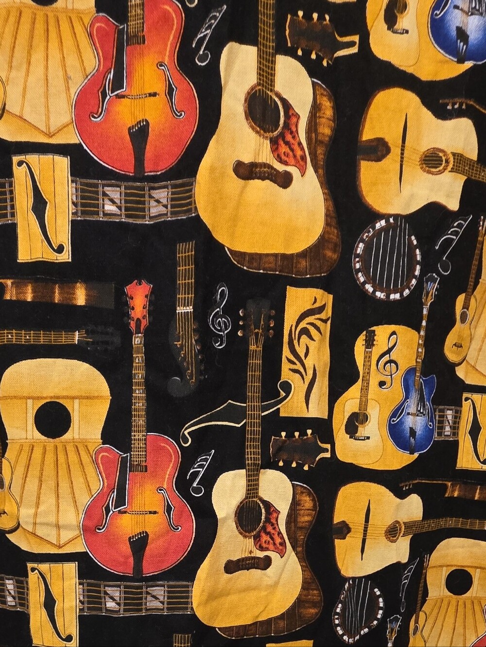 Max Boxxer XXL Mens Camp Shirt Hawaiian Music Notes Guitars Short Sleeved - Picture 3 of 6
